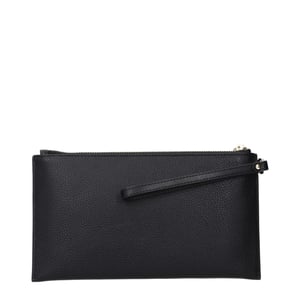 Michael Kors Schwarze Leder Clutch Tasche
