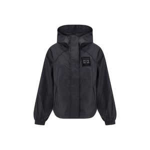 Ganni Schwarze Nylon Shell-Jacke