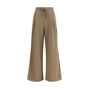 Max Mara Beigefarbene Baumwoll-Casual-Hosen