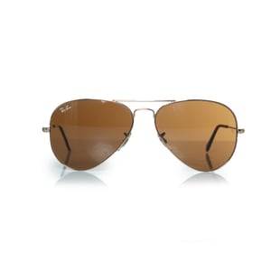 Ray-Ban Aviator-Sonnenbrille in Gold und Braun