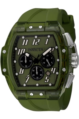 Invicta S1 Rally 49980 Herren Uhr - Quartz Bewegung - Edelstahl mit Grüner Zifferblatt - 47 mm