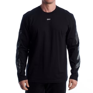 Herren Langarm-T-Shirt Scribble Diags 44MAB086G5J0051001