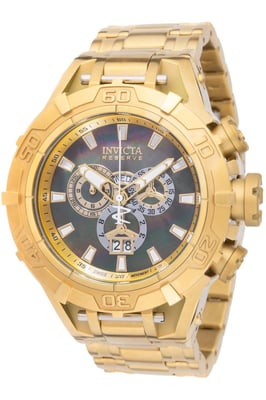 Invicta Reserve 49348 Herrenarmbanduhr - Quartz Uhrwerk - Edelstahl mit Perlmuttzifferblatt - 54,0 mm