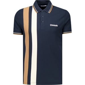 Lambretta - "Classic" Poloshirt für Herren, Logo (Marine/Rauchblau)