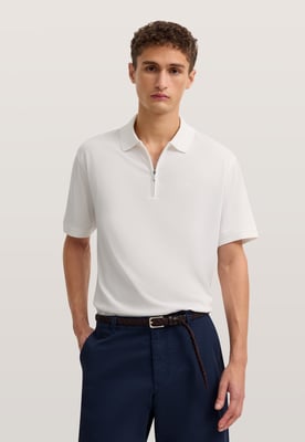 Bugatti Herren Poloshirt mit kurzem Reißverschluss