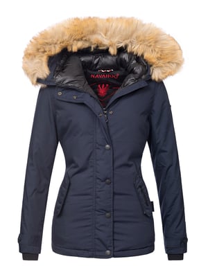 Navahoo Damen Winterjacke Laura – Warm, Stylisch & Mit Abnehmbarem Kunstfellkragen