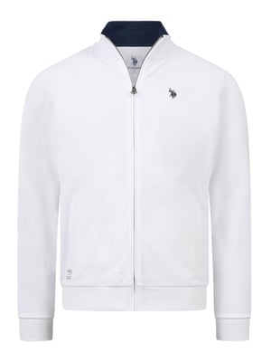 U.S. Polo Assn. Herren Sweatjacke mit Stehkragen aus 100 % Baumwolle