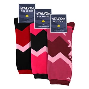 3er Pack Mädchen Ski Socken mit Polsterung, Thermo, Feuchtigkeitsableitend, Wintersport Socken