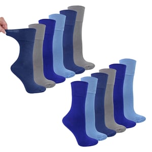 12 Paar Damen Bambus Diabetikersocken | Weiche, nicht bindende Komfortsocken