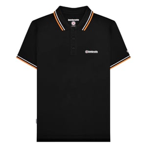 Lambretta - "SS25" Poloshirt für Herren (Schwarz/Weiß/Hell-Orange)