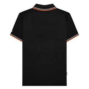Lambretta - "SS25" Poloshirt für Herren (Schwarz/Weiß/Hell-Orange)