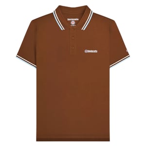 Lambretta - "SS25" Poloshirt für Herren (Braun/Weiß/Engelsfälle)
