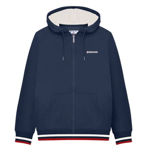 Lambretta - Hoodie mit durchgehendem Reißverschluss für Herren (Marine/Jetstream Blau/Rot)