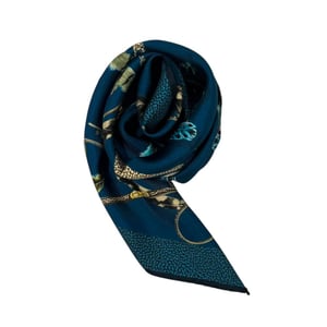 Borbonese Blaue Seidenschal für Damen
