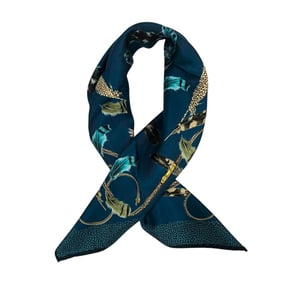 Borbonese Blaue Seidenschal für Damen