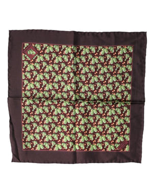 Dolce & Gabbana Brauner Kaktusdruck Quadrat Taschentuch Schal