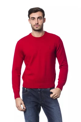 Billionaire Italienische Couture Roter Merinowollpullover für Herren
