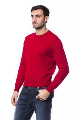 Billionaire Italienische Couture Roter Merinowollpullover für Herren