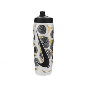 Nike - "Refuel" Wasserflasche, Grafikdruck, 680ml (Schwarz/Gold/Silber)
