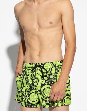 Badehose mit Barocco-Print-Logo