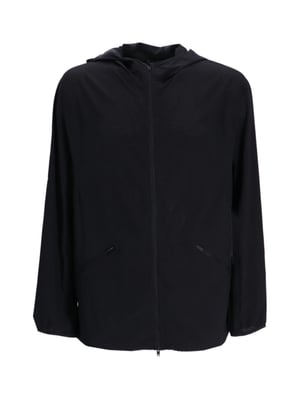 Kapuzenjacke mit Lauflogo aus Ripstop-Gewebe