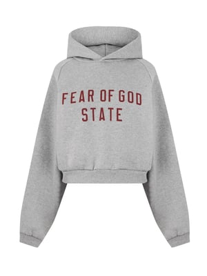 Essentials Logo Fleece Cropped Hoodie