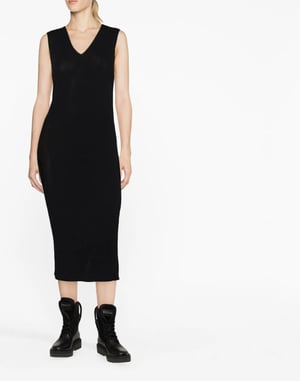 Strickkleid mit Logo, Midi-Länge