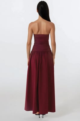 Trägerloses Maxikleid Detail