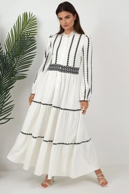 Blumenmuster Maxi Kleid