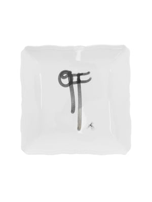 Off-White x Ginori 1735 Tablett, weißer quadratischer Tablettteller