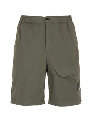 Lens Logo Cargo Stretch Bermuda Shorts