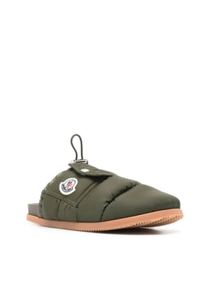 Mon Pocket Logo Patch Padded Down Mules