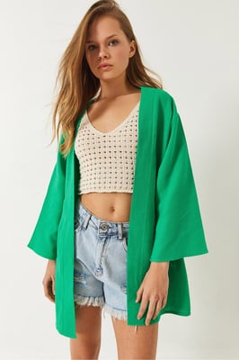 Viskose-Leinen-Mischung Kimono