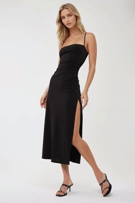 Bodycon-Maxikleid mit seitlichem Schlitz
