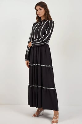 Blühendes Tippet Maxi-Kleid