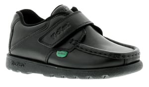 Kickers Jungen Schulschuhe Fragma Riemen3 Kleinkind Leder Klettverschluss schwarz