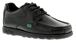 Kickers Jungenschulschuhe Fragma Schnürschuh 3 Junior Leder Schnürsenkel schwarz