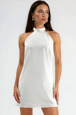 Halter-Neck Kleid mit offenem Rücken