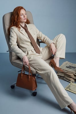Jacke mit Knöpfen und plissierte Hose Zweiteiliges Set