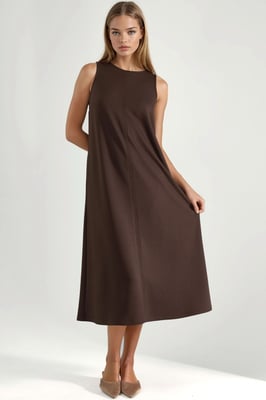 Modal Touch Entspanntes Midi-Kleid mit Taschen