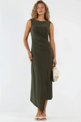 Raffiniertes A-Linien-Midi-Kleid