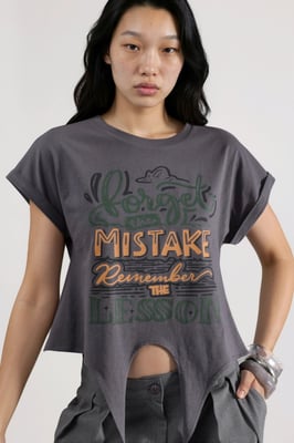 Bedrucktes Crop-Top-T-Shirt