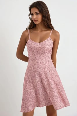 Blumendruck Mini-Kleid