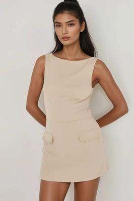 Mini-Kleid mit Shorts