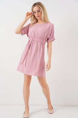 Minikleid mit Schleifenbindeband