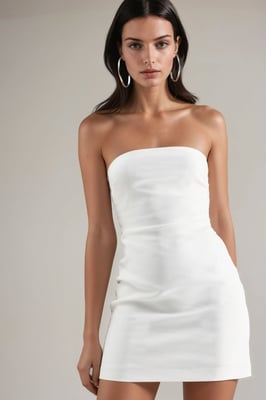 Trägerloses Mini-Kleid
