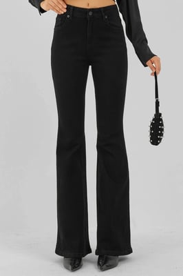 Hochtaillierte Bootcut-Jeans