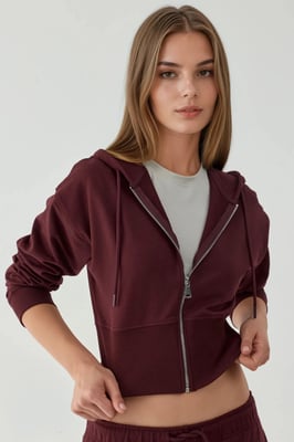 Kapuzensweatshirt mit Reißverschluss