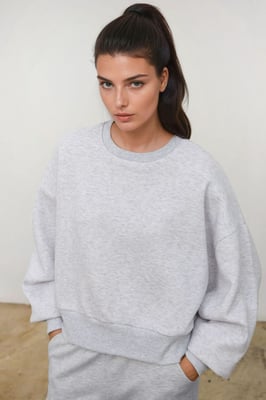 Lässiger Schnitt Crewneck Strickpullover mit erhabenem Muster