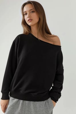 Boot-Neck Relaxed Fit Sweatshirt